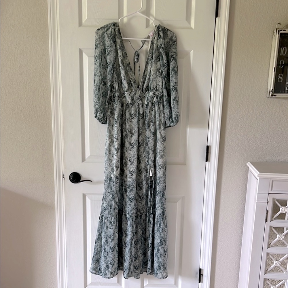 Buddy Love "Mabel" Crocodile Maxi Dress View 3